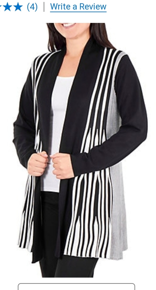 COPY - Kim Rogers black/white mixed color cardigan